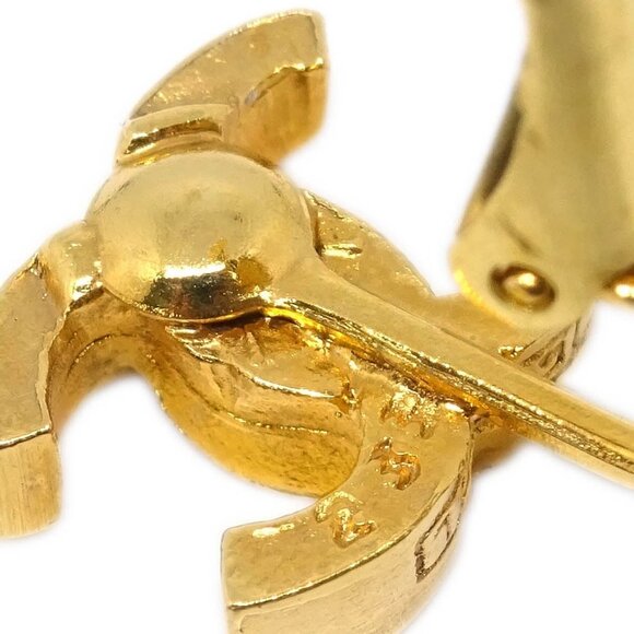 Chanel Gold Mini CC Earrings Clip-On 233 166124 - Picture 3 of 4